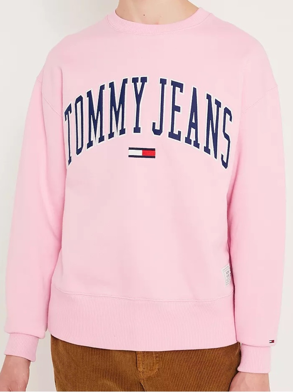 Tommy Hilfiger Jeans Pink Embroidered Logo Crewneck Sweatshirt